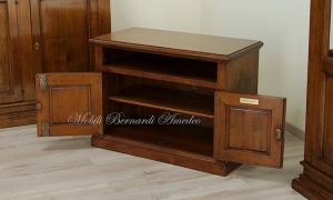 Mobiletto porta Tv in stile classico da 90 cm in legno massello di noce
